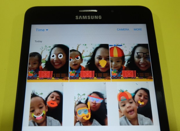 Ada fitur otak-atik fotonya juga. Seru! Bisa dipakai untuk menstimulasi kreativitas anak.